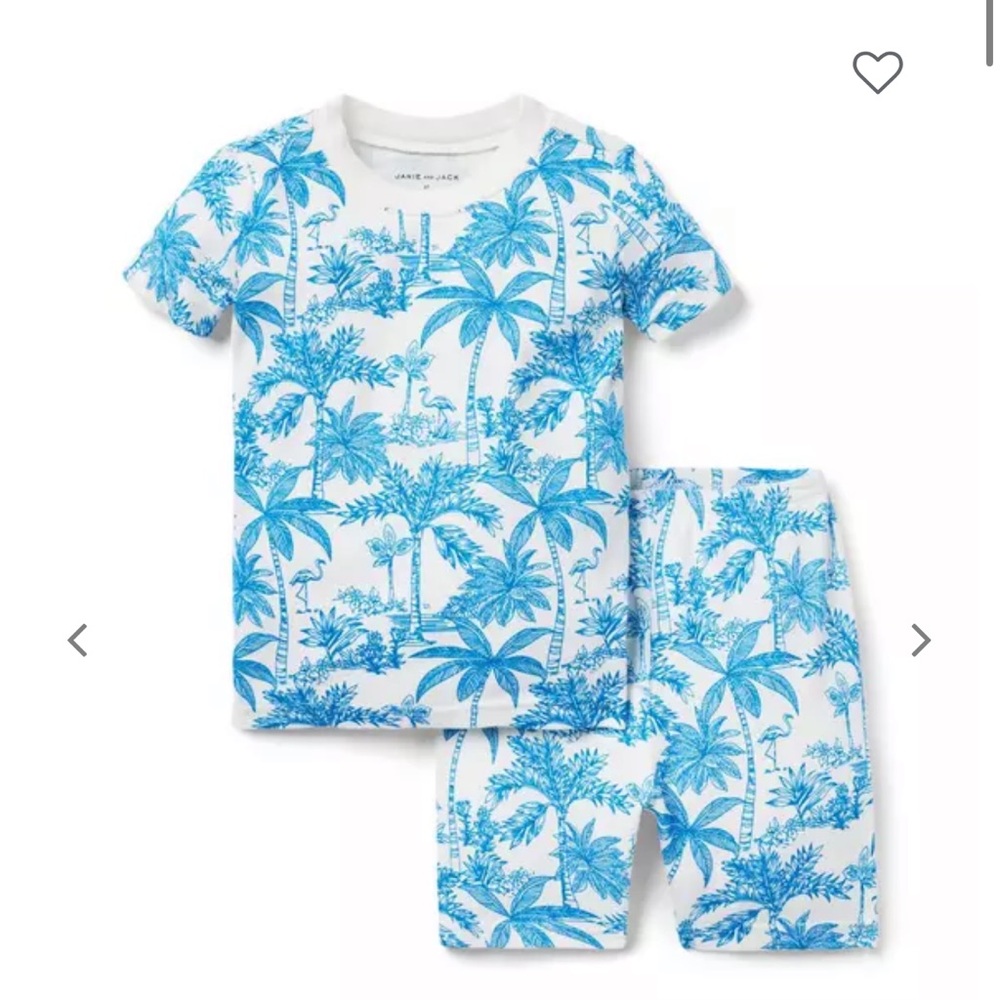 NWT-Janie & Jack Flamingo Toile Size 6 Boys Pjs